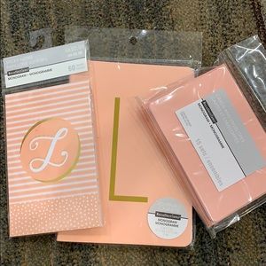 NWT | Letter L Journals + Cards + Sticky Notes